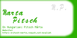 marta pitsch business card